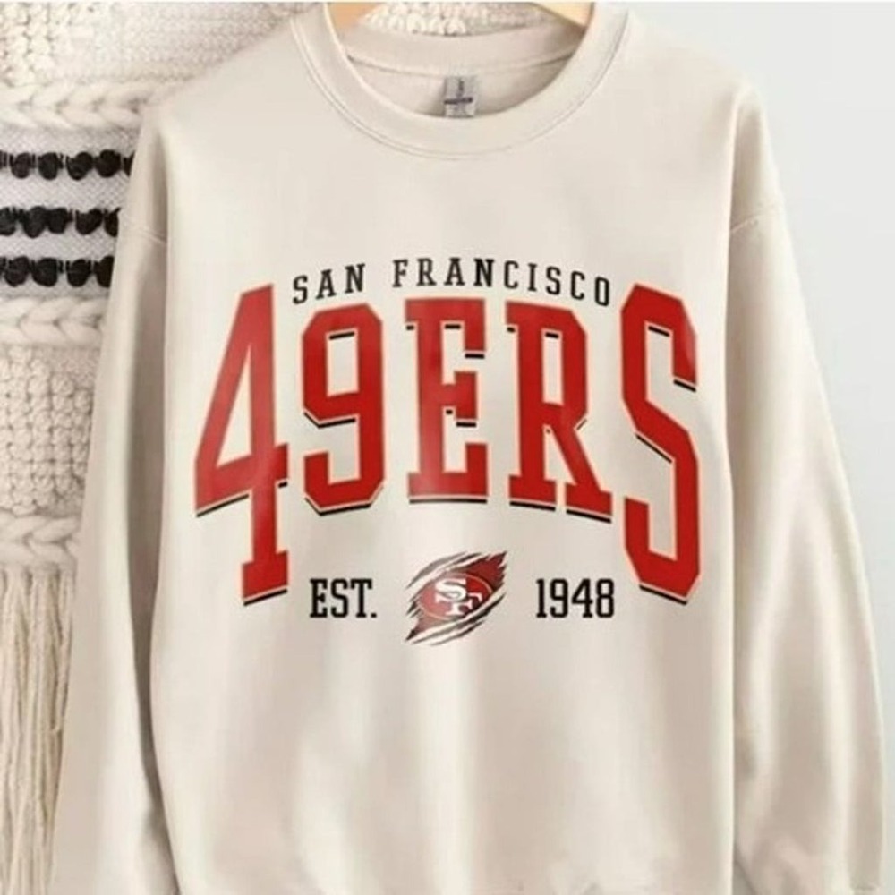 San Francisco 49Ers Football Crewneck Sweatshirt